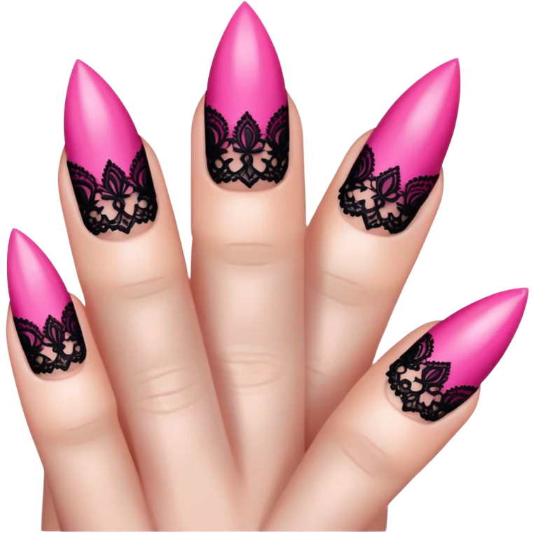 pink gothic nails emoji