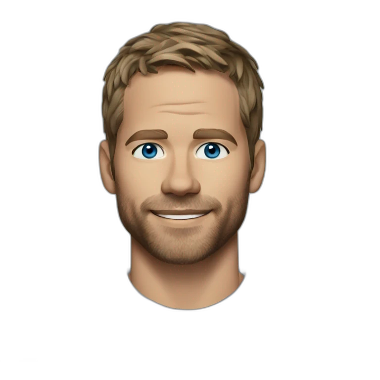 actor paul walker blue eyes with a t-shirt on emoji