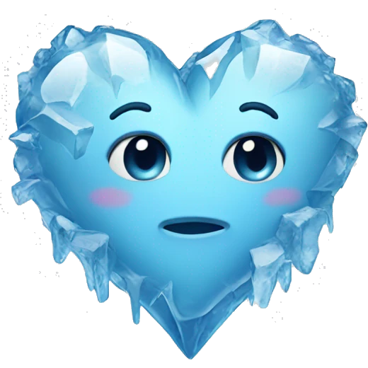 Ice heart emoji