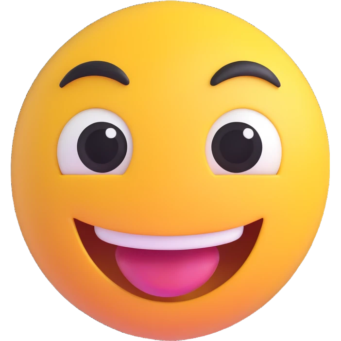 cute laughing face emoji, soft colors, joyful and energetic emoji