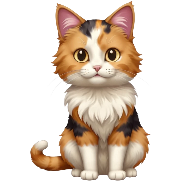 A cat in human pose emoji