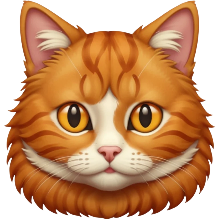 A high-resolution photo-realistic digital illustration of a ginger tabby cat emoji