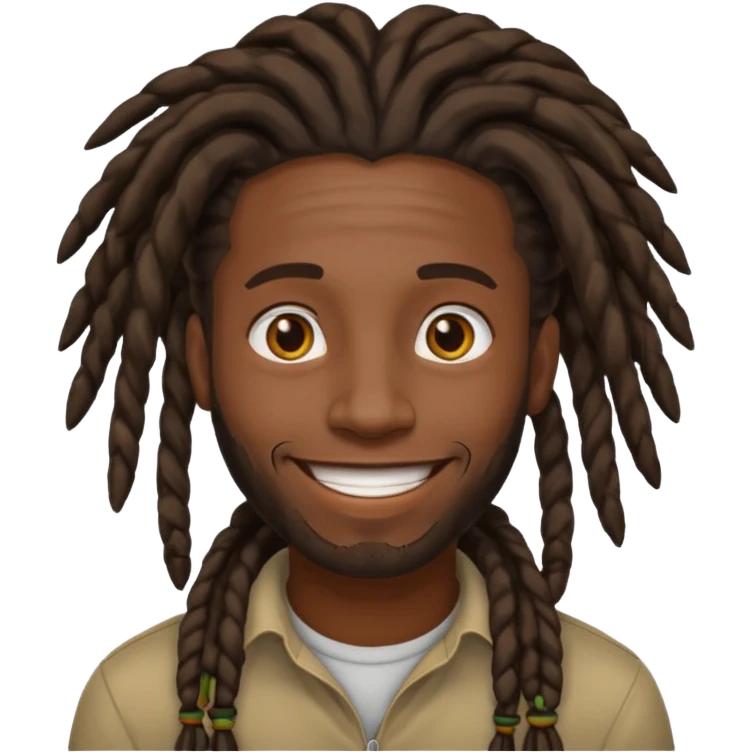 Black man with dreads emoji