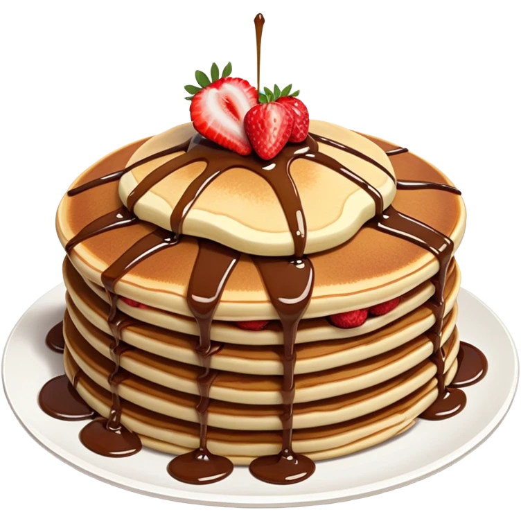 Nutella strawberry pancake emoji