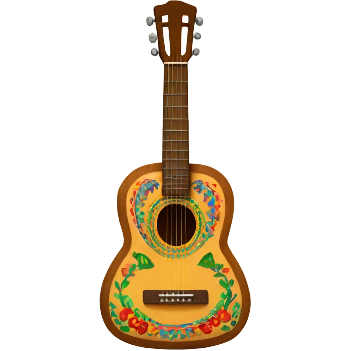 mexican arts and crafts guitar emoji