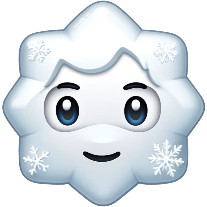 is-krystaller i snø. emoji
