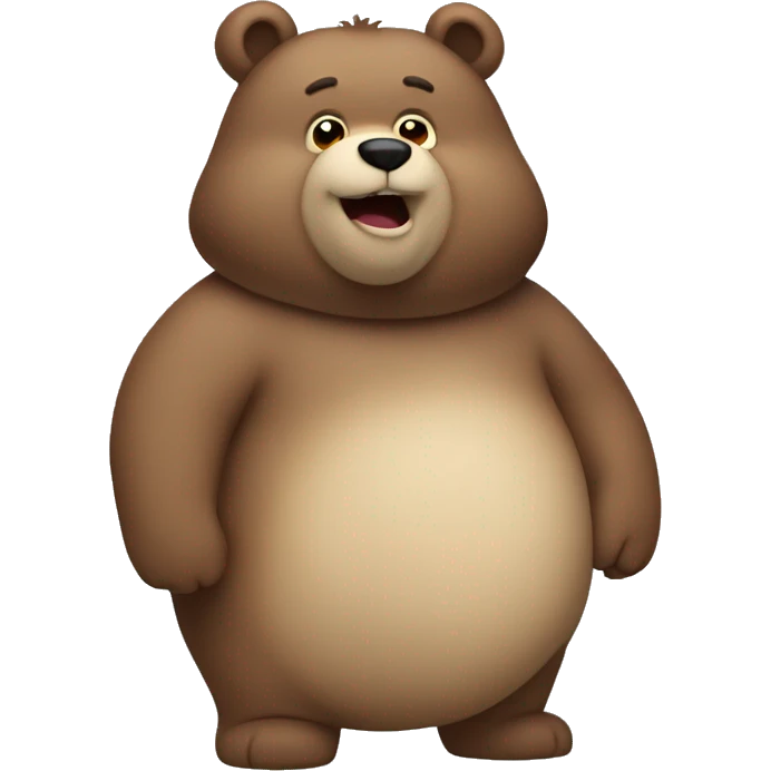 chubby bear with a belly emoji