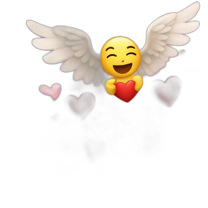 flying hearts emoji