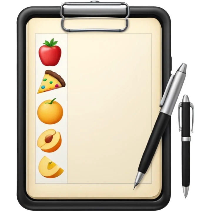 crea immagini diun diario alimentare emoji