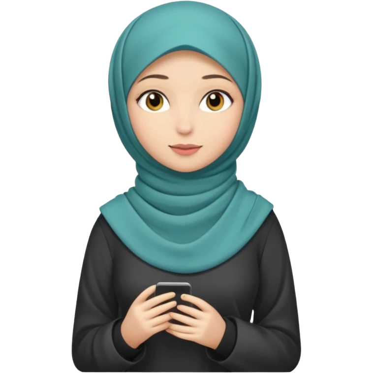 Girl hijab stand up full body emoji