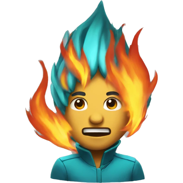 Aqua fire emoji