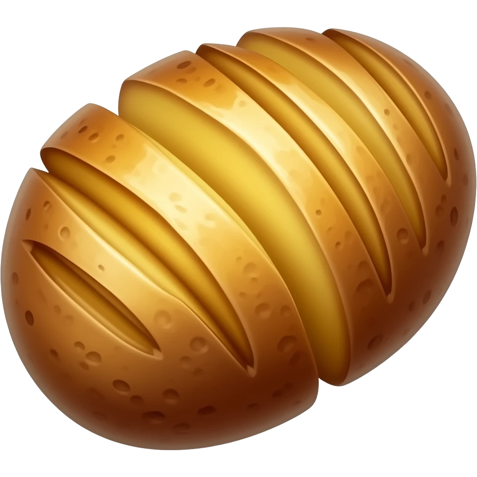 life like potatoes, gold brown grilled emoji
