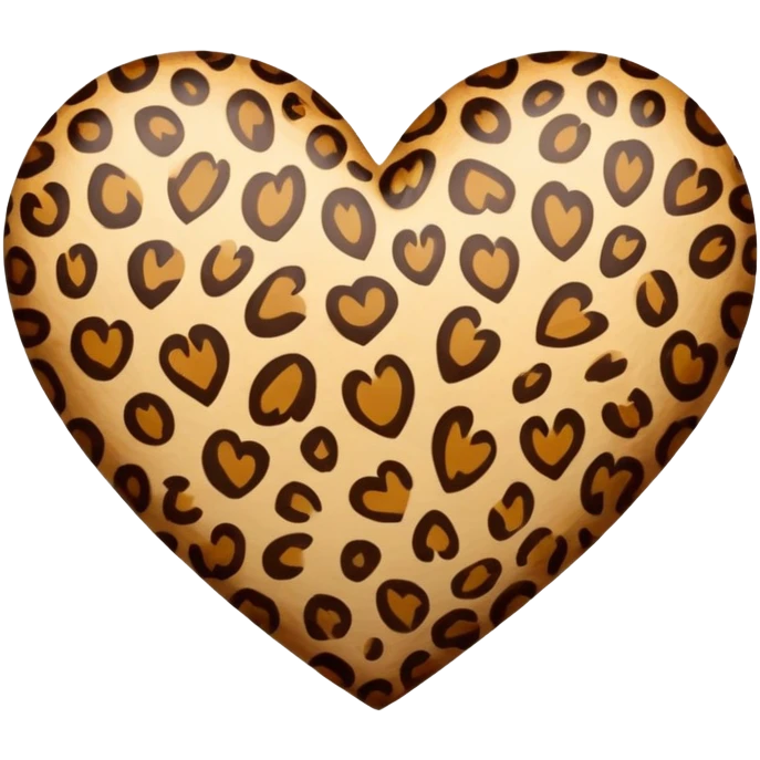leopard print heart emoji