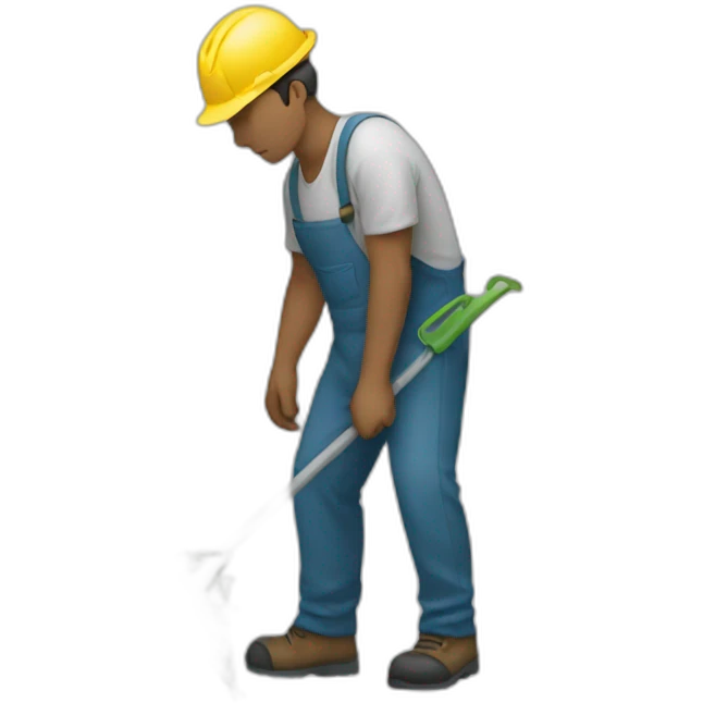 worker weeding emoji