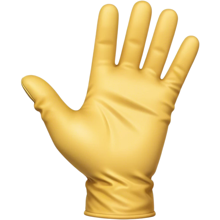 Transparent hand in glove  pointing gesture emoji