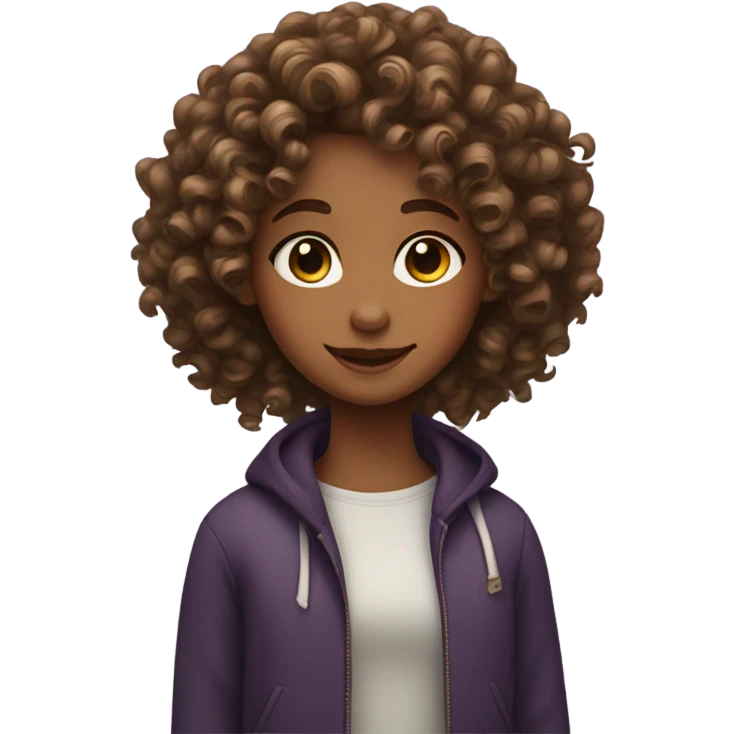 Curly girl emoji