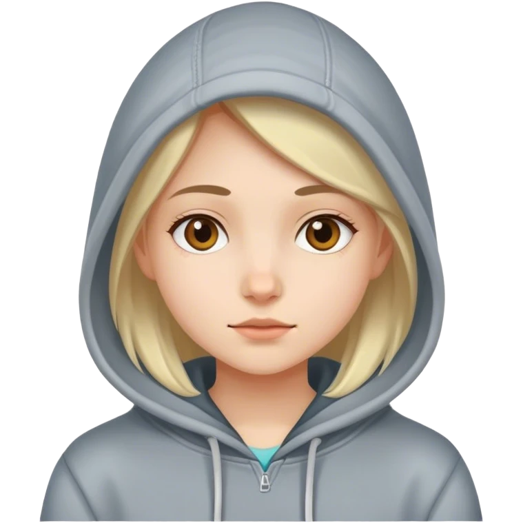 girl wearing hoodie  emoji