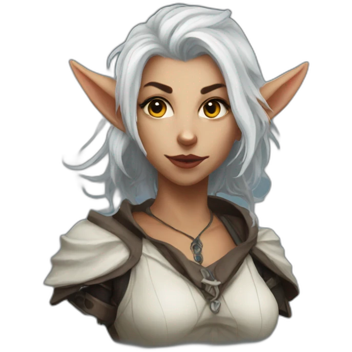 White tiefling rogue girl emoji