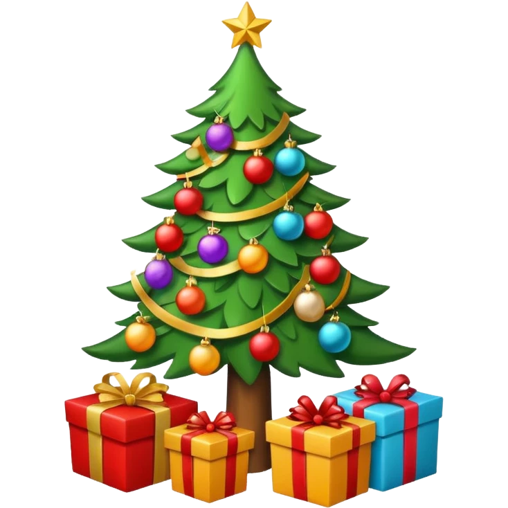 Tree with gifts emoji