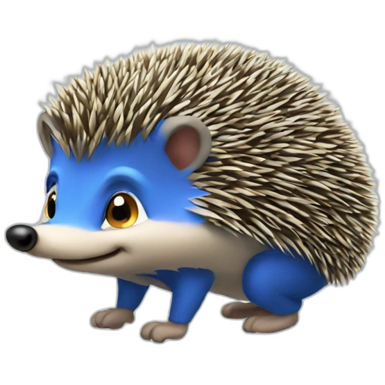 A blue hedgehog emoji