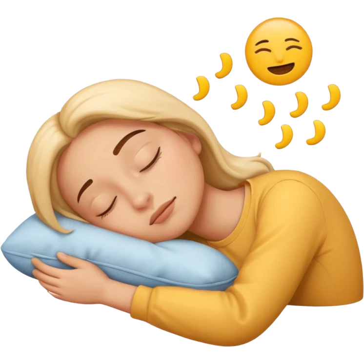 person sleeping and dreaming emoji style emoji