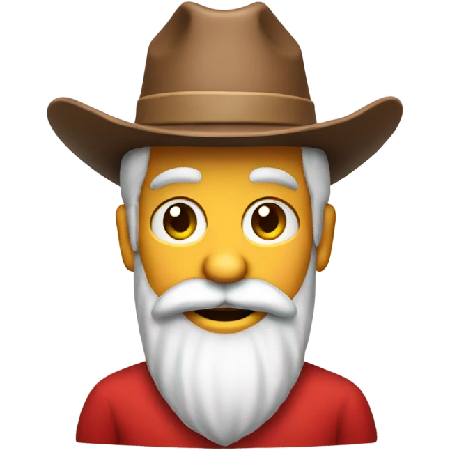 Santa clause wearing a cowboy hat emoji