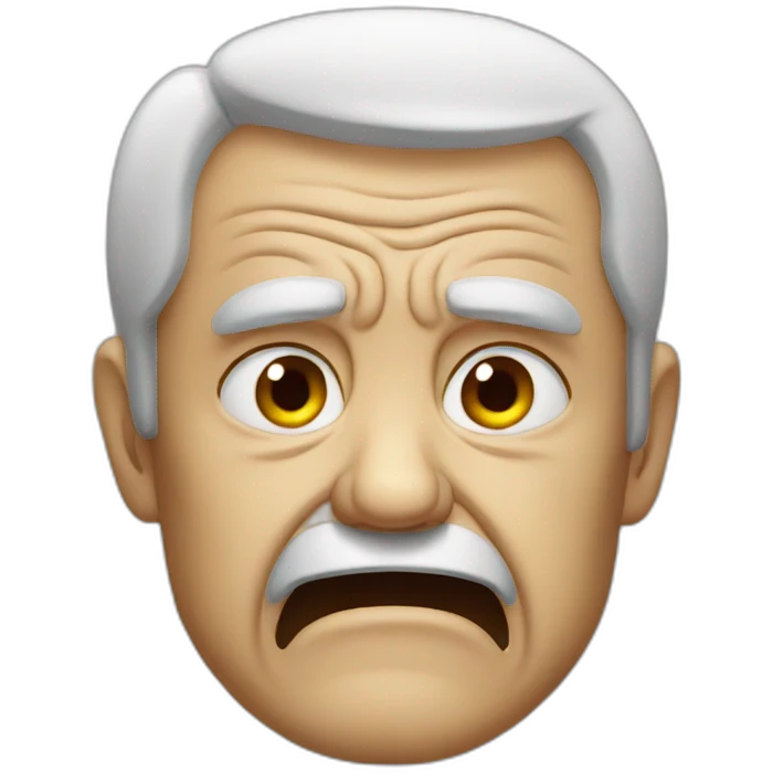 angry old man crying emoji