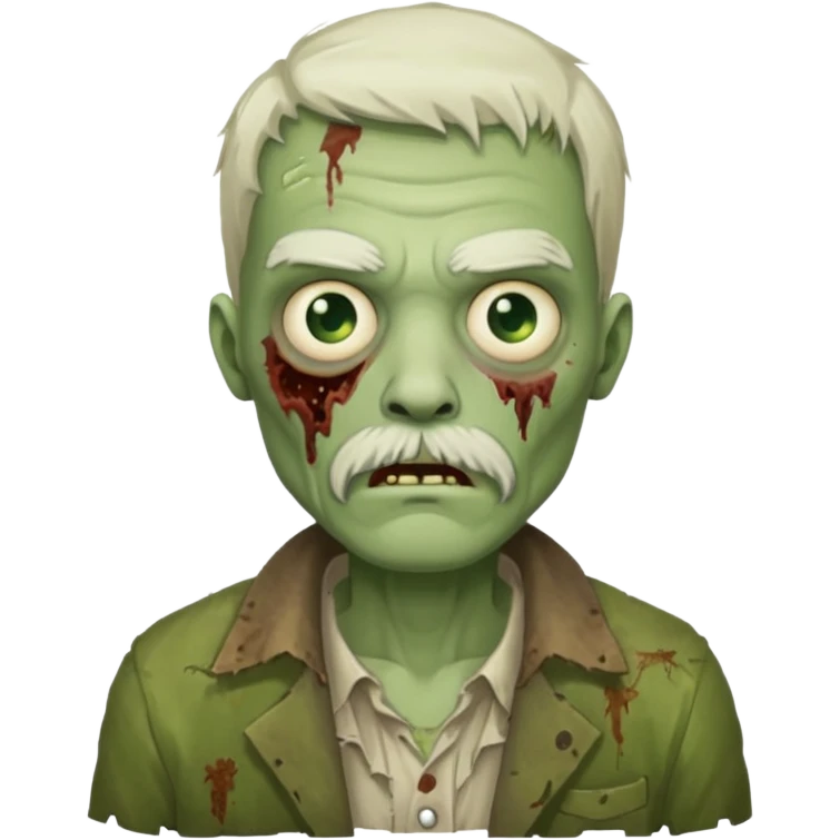 zombie with white mustahe emoji