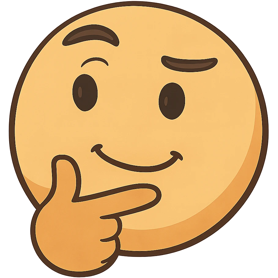 A thoughtful face smile emoji emoji