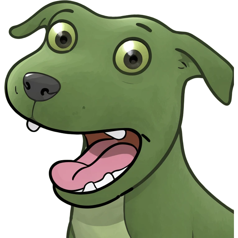 Perro sacando la lengua  emoji
