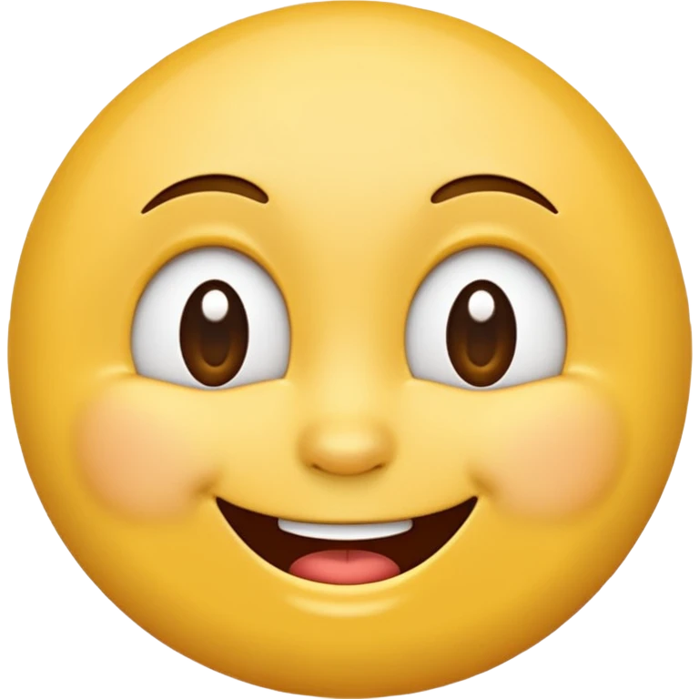 Emoji, yellow round teasing smile emoji