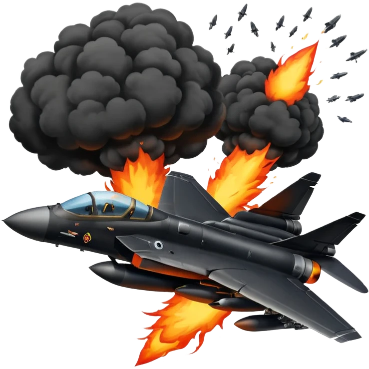 Fighter jets dropping bombs emoji