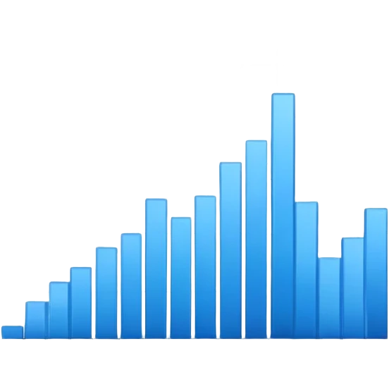 data chart with rising trend line emoji
