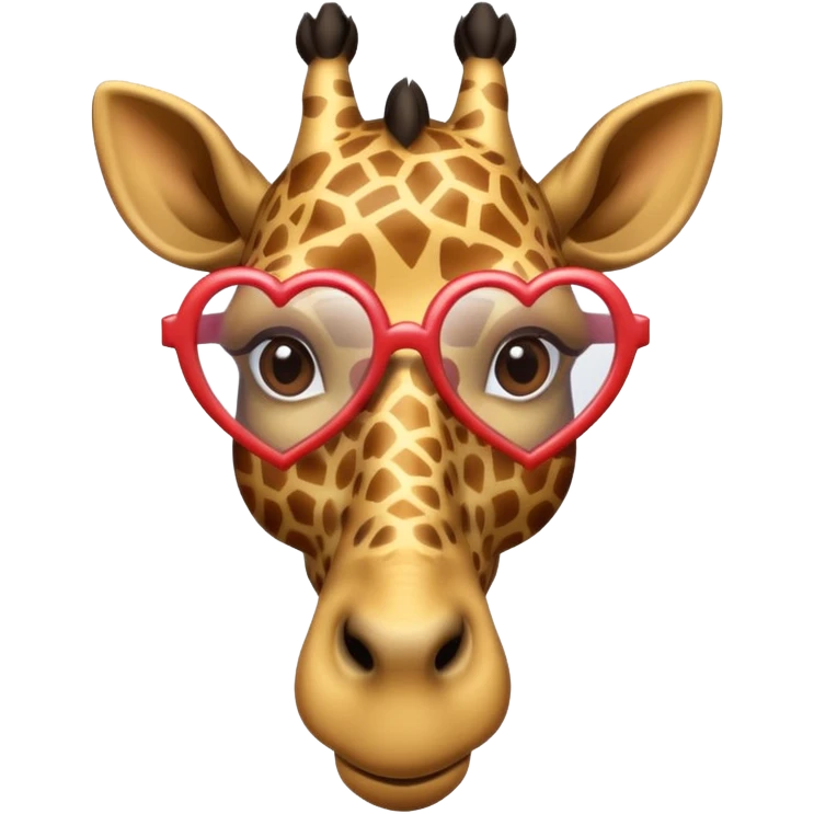 Giraffe with heart Glasses emoji