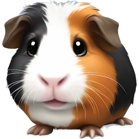 Tri-colour guinea pig emoji
