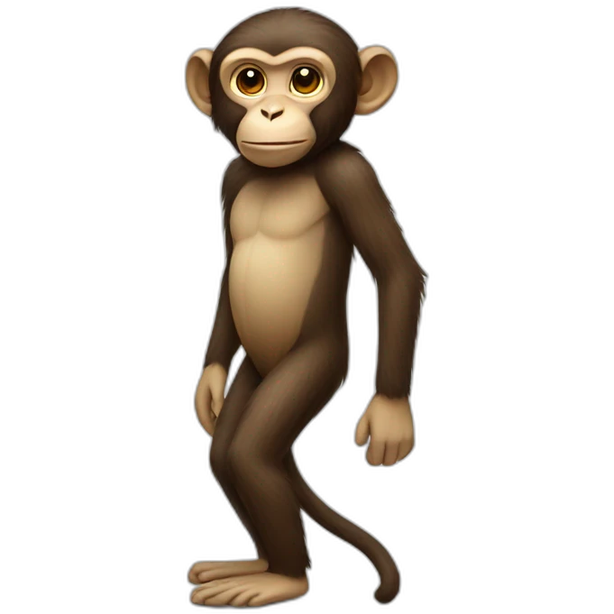 Monkey with full body emoji