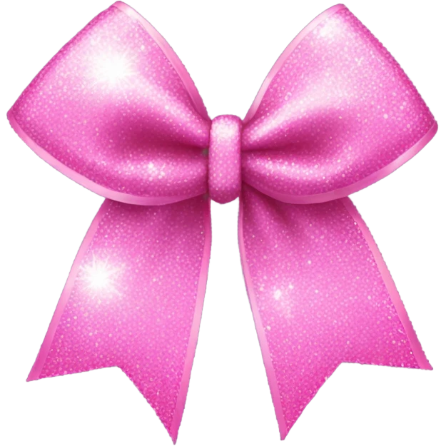 Pink sparkling cheer bow  emoji