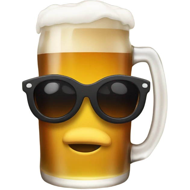 beer with sunglasses emoji