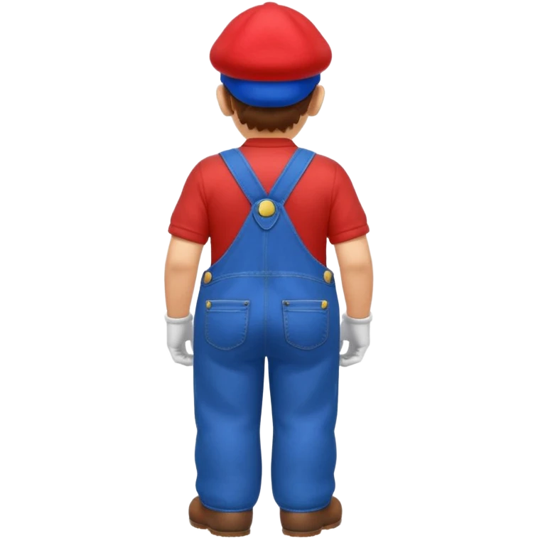 back view of super mario with huge massive buttcheeks  emoji