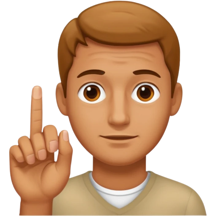 Man missing a finger emoji