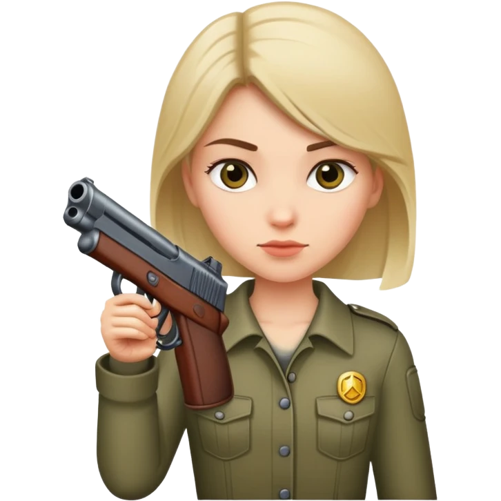 Girl with a gun emoji