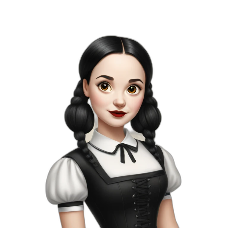 wednesday adams pinup hyperrealistic emoji