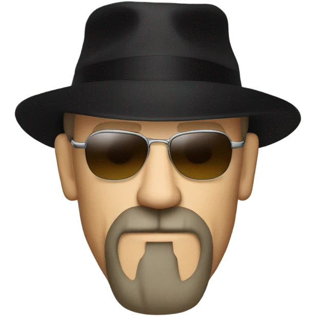 Heisenberg silhouette hat wayfarers goatee  emoji