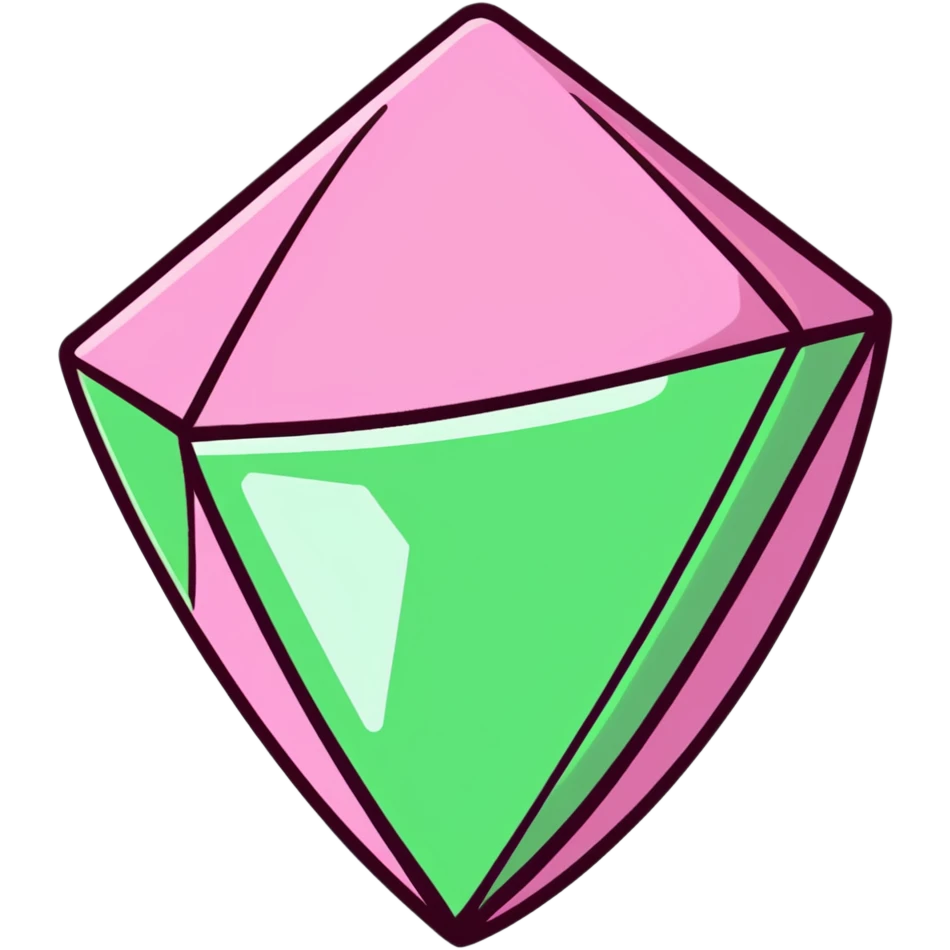 pink candy plumbob gem from The Sims emoji