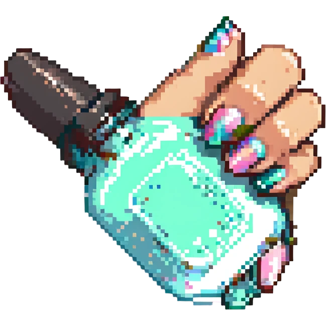 Nail with manicure emoji