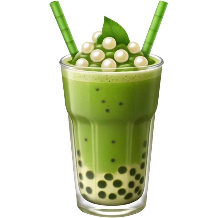 Matcha boba tea emoji