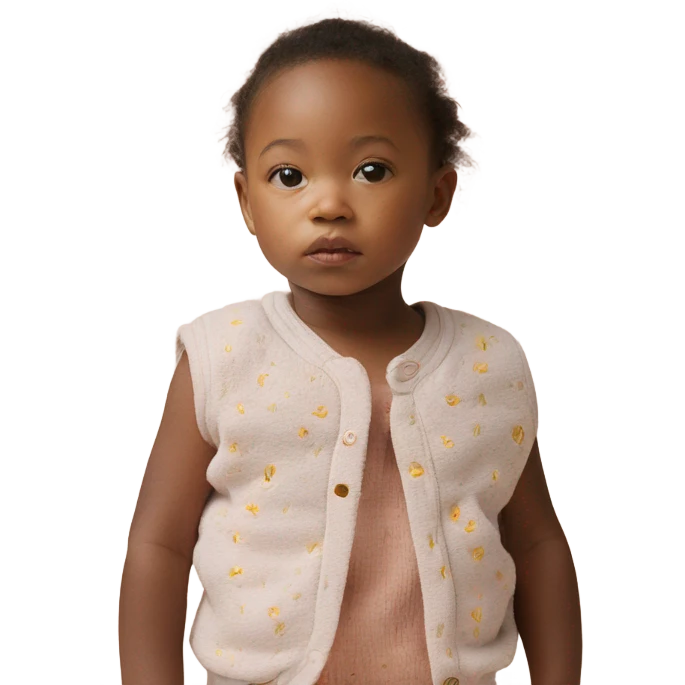 Emile et Ida newborn girl vest emoji