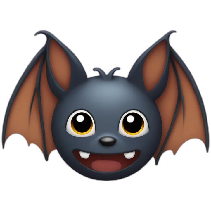 Bat made of color puzzle emoji