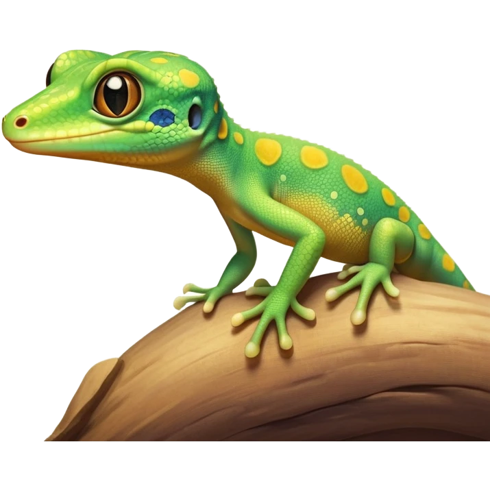 cinematic-cute-realistic gecko-portrait-emoji,-head-tilted-playfully-and-inquisitively,-featuring-a-small,-charming-body-with-smooth,-vividly-patterned-scales,-bright,-sparkling-eyes-and-delicate,-sticky-toe-pads,-simplified-yet-irresistibly-adorable emoji