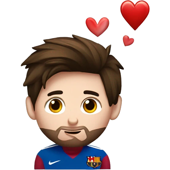 messi con un corazón emoji